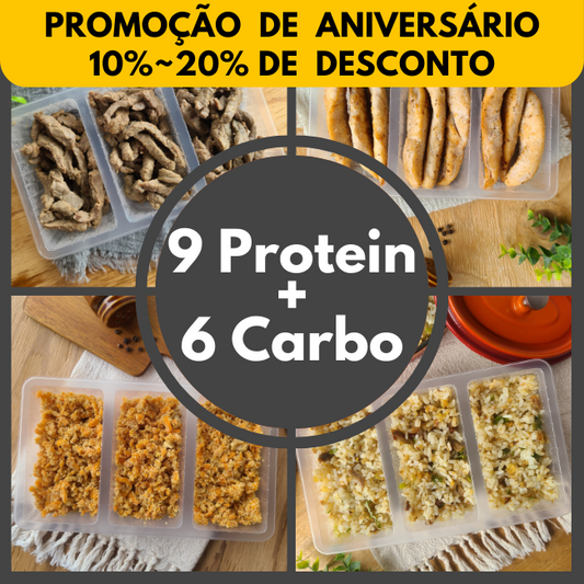 Pacote 9 Protein + 6 Carbo